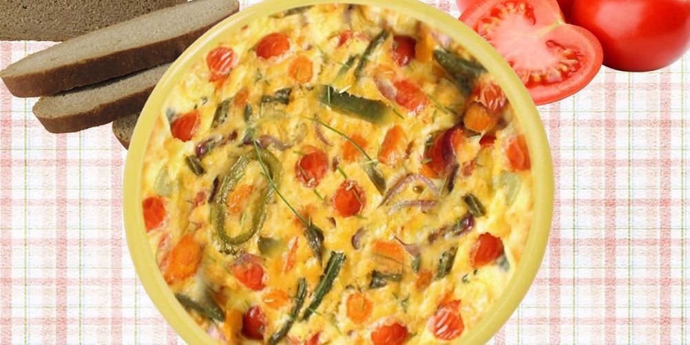 Как приготовить омлет ну пару с ветчиной