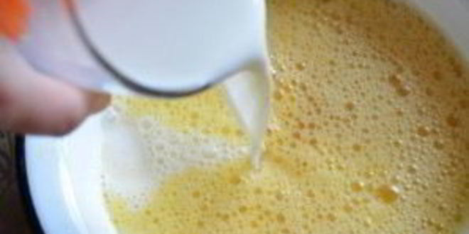 Рецепт омлет с фаршем на сковороде