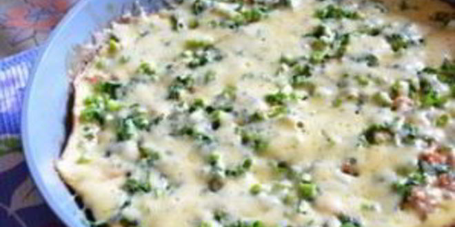 Рецепт омлет с фаршем на сковороде