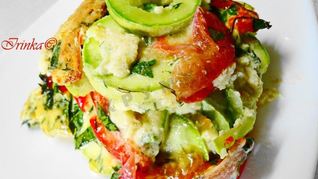 Рецепт Омлет с кабачками и помидорами