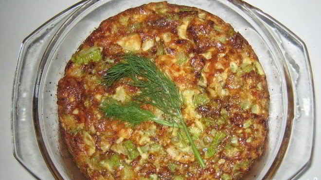 Рецепт Омлет с кабачками в духовке