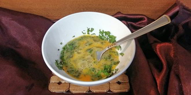Рецепт омлет с кабачком и мятой