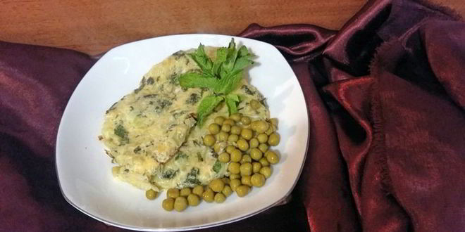 Рецепт омлет с кабачком и мятой