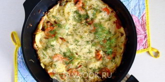 Рецепт омлет с картошкой на сковороде
