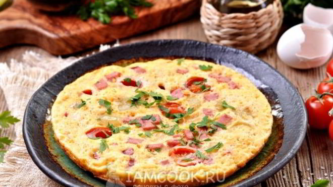 Рецепт Омлет с колбасой в мультиварке