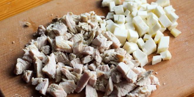 Рецепт омлет с курицей