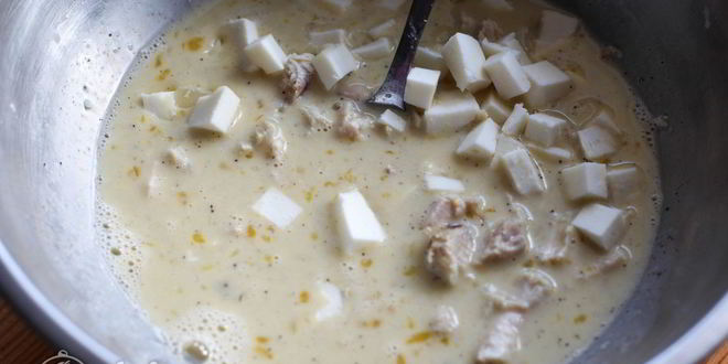 Рецепт омлет с курицей