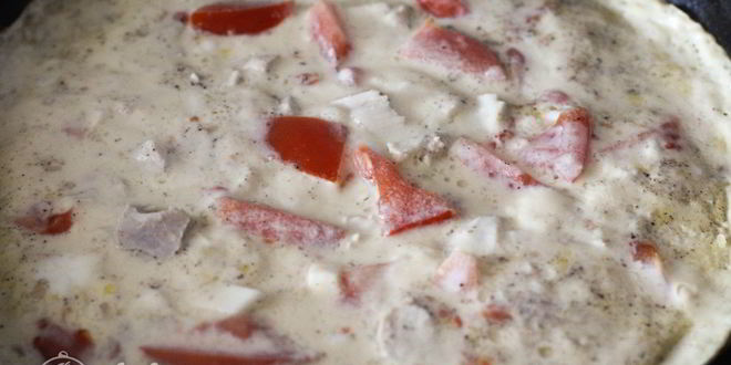 Рецепт омлет с курицей