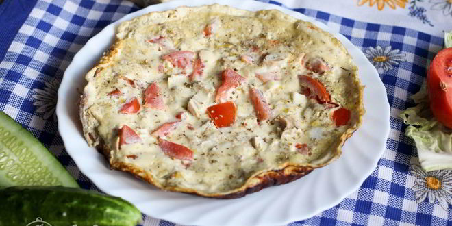 Рецепт омлет с курицей