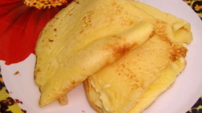 Рецепт Омлет с манкой и молоком