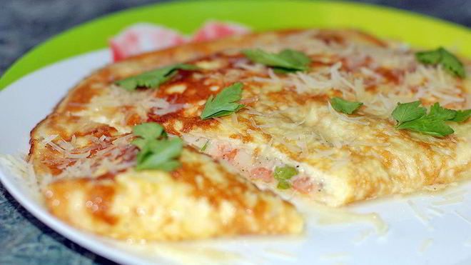 Рецепт Омлет с перцем и помидорами