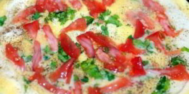 Рецепт омлет с перцем и помидорами