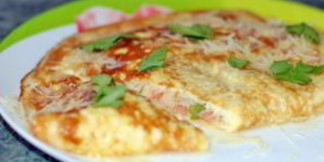 Рецепт омлет с перцем и помидорами