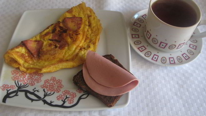 Рецепт Омлет с сырным припеком