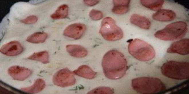 Рецепт омлет с сыром и колбасой