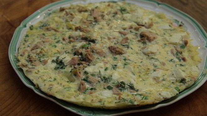 Рецепт Омлет с тунцом и фетой