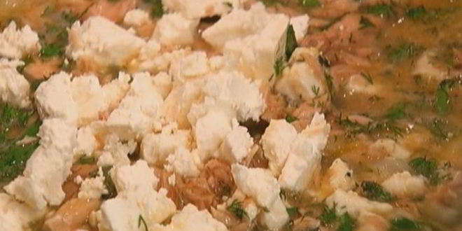 Рецепт омлет с тунцом и фетой