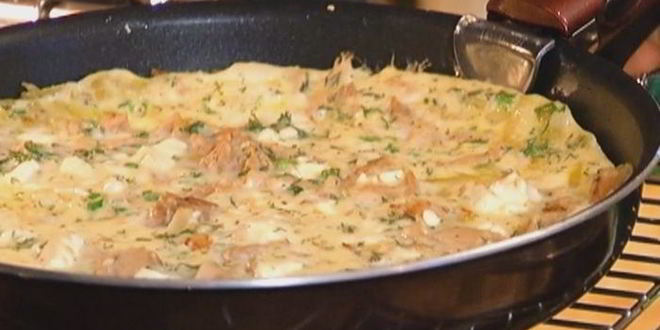 Рецепт омлет с тунцом и фетой