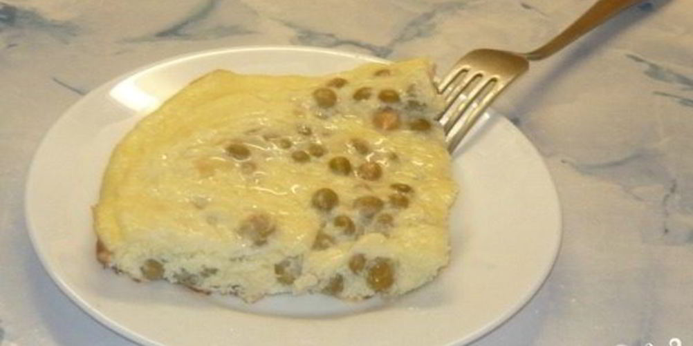 Как приготовить омлет с зеленым горошком