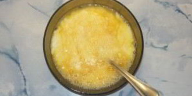 Рецепт омлет с зеленым горошком