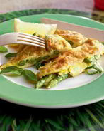 Омлет со спаржей