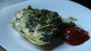 Рецепт Омлет со стручковой фасолью и луком