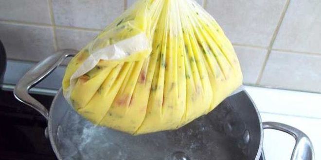 Рецепт омлет в пакете сваренный