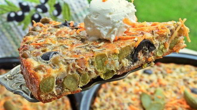 Рецепт Омлеты с гречкой и маслинами