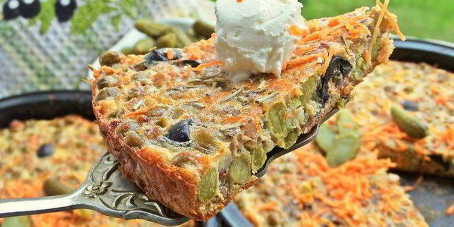 Рецепт омлеты с гречкой и маслинами