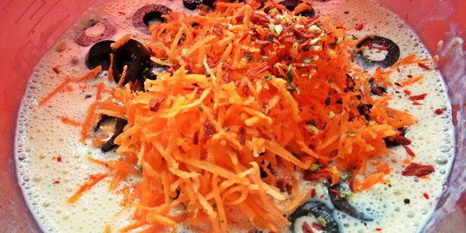 Рецепт омлеты с гречкой и маслинами