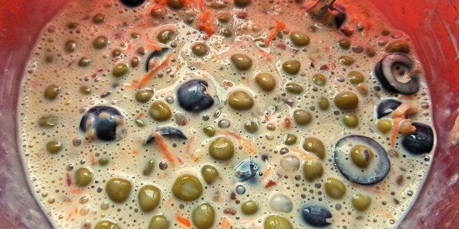 Рецепт омлеты с гречкой и маслинами