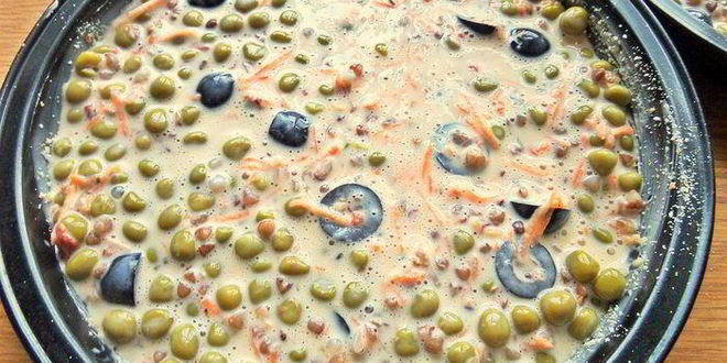 Рецепт омлеты с гречкой и маслинами