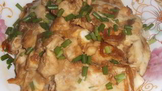 Рецепт Оякодон — японский омлет с рисом и курицей