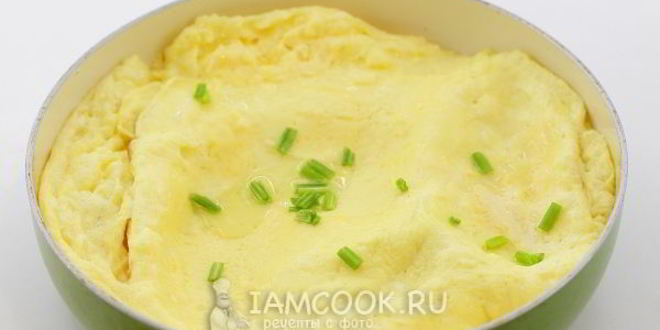 Рецепт пышный омлет на сковороде