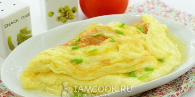 Рецепт пышный омлет на сковороде