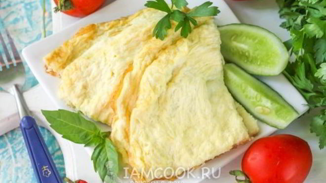 Рецепт Воздушный омлет на сковороде