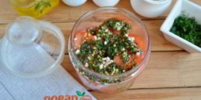 Рецепт острая закуска из помидоров