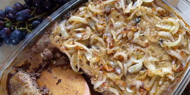 Рецепт куриного паштета со сладкима перцема и орехами