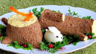 Рецепт Паштет из куриной печени нарезной