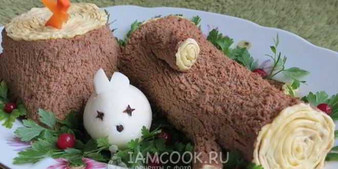 Рецепт паштет из куриной печени нарезной