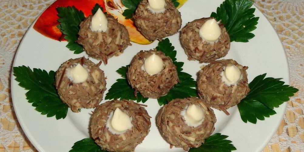Рецепт салат-закуска елочные шарики