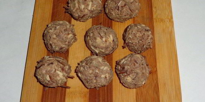 Рецепт печеночно-сырные шарики