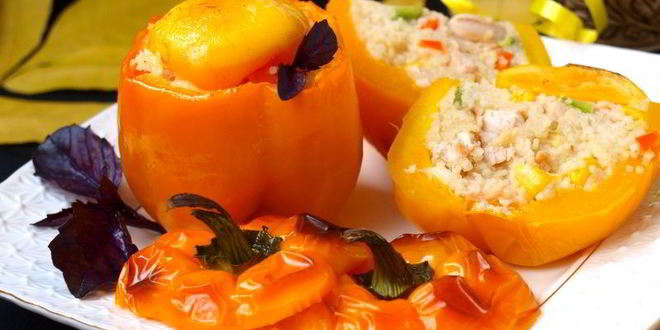 Рецепт перцы фаршированные кус-кусом с овощами