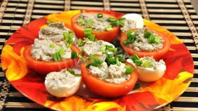 Рецепт Помидоры фаршированные грибами