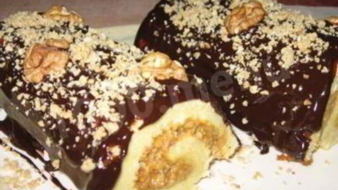 Рецепт Бисквитный рулет со сгущенкой