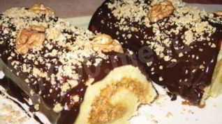 Рецепт Бисквитный рулет со сгущенкой