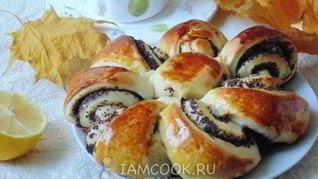 Рецепт Фигурные рулеты с маком