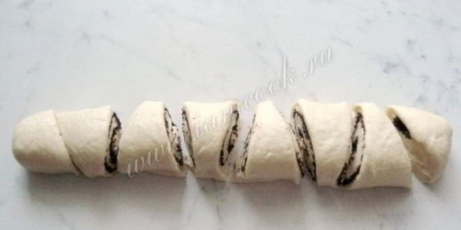 Рецепт фигурные рулеты с маком