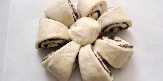 Рецепт фигурные рулеты с маком