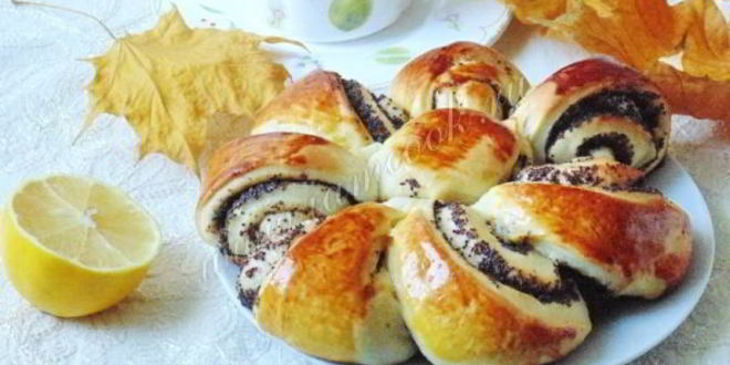 Рецепт фигурные рулеты с маком